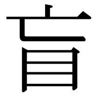 漢字の盲