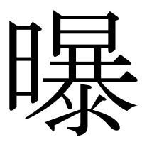 漢字の曝