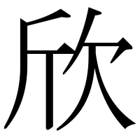 漢字の欣