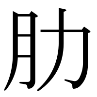 漢字の肋