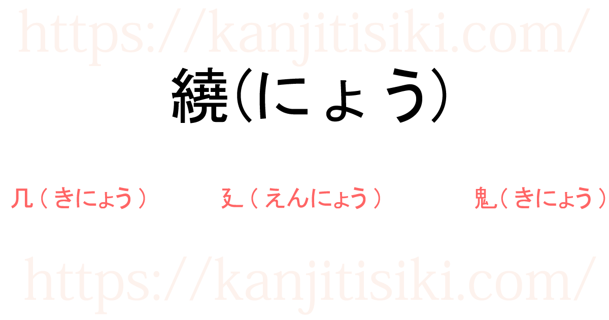 繞 にょう の部首一覧