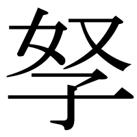 漢字の孥