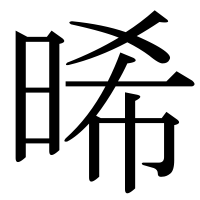 漢字の晞