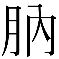 漢字の肭