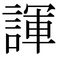 漢字の諢
