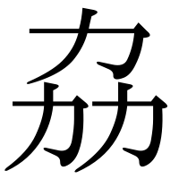 漢字の劦