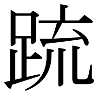 漢字の䟽