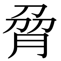 漢字の脋