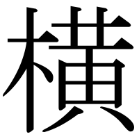 漢字の横