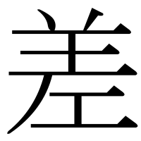 漢字の差