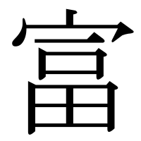 漢字の富