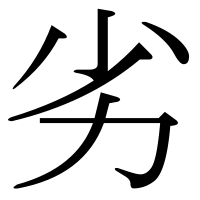 漢字の劣